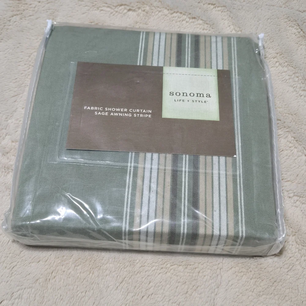 Sonoma striped shower curtain